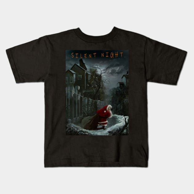 Silent night Kids T-Shirt by SanskaransART